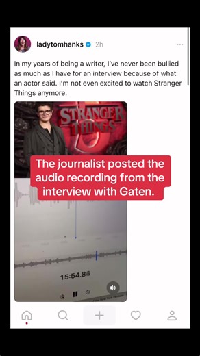People are still gonna have an issue with this and say Gaten was saying “queer violence is funny” WHEN DID HE SAY THAT 😭. #that fandom literally pushed her to the point where she had to release this 💀#strangerthings5 #byler #mileven #gatenmatarazzo