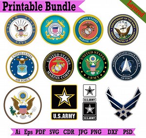 US Military Logos – Army, Navy, Air Force Vector Files (digital Download) - Etsy