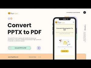 How to Convert PPTX to PDF for Free Online | Fast & Easy with The PDF Fox!