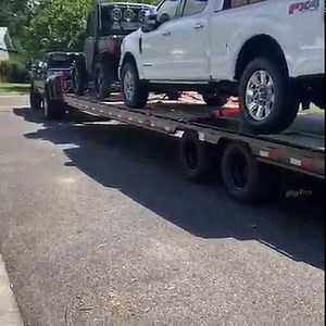 Big Tex Mega Ramps are known to make loading and unloading equipment easier, but they also provide a great platform for additional cargo storage like our friends @marshside_motors_llc shows us here. Thanks for sharing Marshside! | Big Tex Trailers