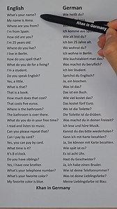 131K views · 2K reactions | All A1 German Q&As in one reel — start speaking today! #GermanChallenge #germanforbeginners #learngermanonline #germanteacher #learngerman #Deutschlernen | Khan in Germany | Facebook