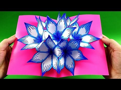 DIY 3D flower POP UP card - Paper Flowers