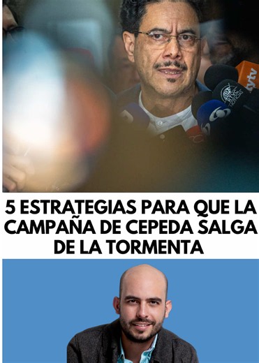 Cinco estrategias para que Iván Cepeda salga de la tormenta en la que está su campaña y evitarnos la desgracia de una presidencia de Abelardo De la Espriella. 1️⃣ La política horizontal. 2️⃣ Sin irse totalmente al centro, demostrar que él no sería un Petro 2.0. 3️⃣ Apelar intensamente a los logros para los trabajadores. 4️⃣ Desuribizar su mensaje. 5️⃣ No descartar ir al debate final del viernes en Caracol TV. #Elecciones2026 #IvánCepeda #PactoHistórico #estrategias #campaña