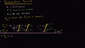 Finite geometric series formula