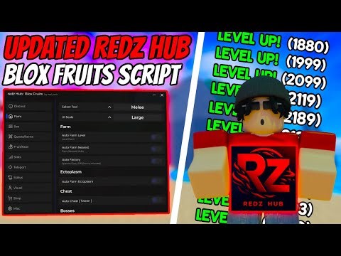 UPDATED Redz Hub Script - Blox Fruits Script | Auto Farm, Mastery, Sea Event & More (No Key)