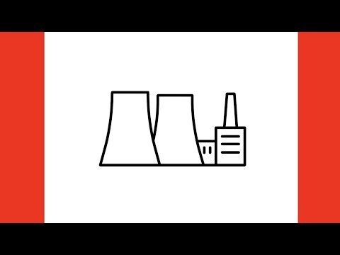 How to draw NUCLEAR POWER PLANT