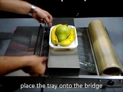 Food Tray Wrapping Machine with Stretch Film