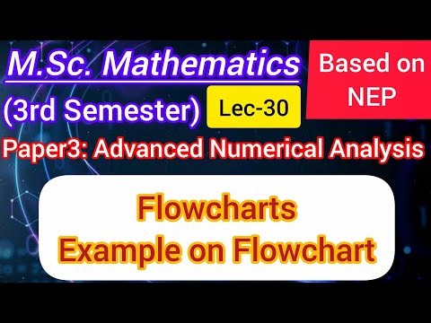 Lec-30 | Flowcharts Algorithms with example | Advanced Numerical Analysis | Paper-3 | MSc Maths NEP