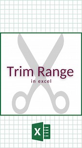 Trim Range in Excel‼️ #excel | CheatSheets