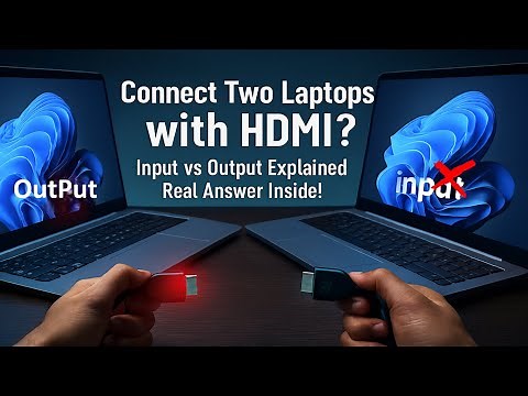 Connect Two Laptops Using HDMI Cable | Display Input vs Output Explained