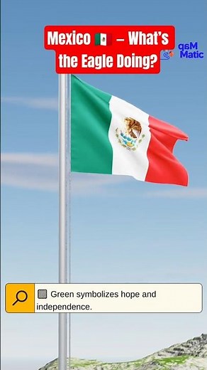 🇲🇽 Mexico Flag Explained Shorts | Green, White, Red & Eagle Symbolism
