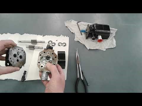 HOW A LOG SPLITTER PUMP WORKS - 2 STAGE GEAR PUMP -Hi/Lo PUMP