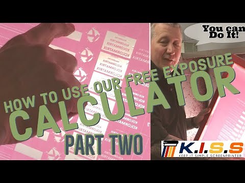 How to Use FREE Kolormatrix Screenprint Exposure Calculator Part TWO