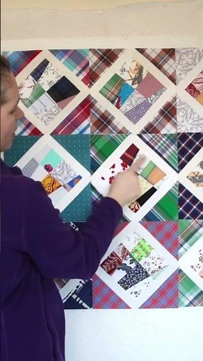 Put your quilt blocks on point with this super easy process - link to full tutorial in description