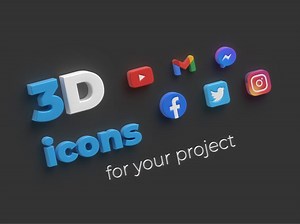 Unique 3d vector icons created for your website, application or game