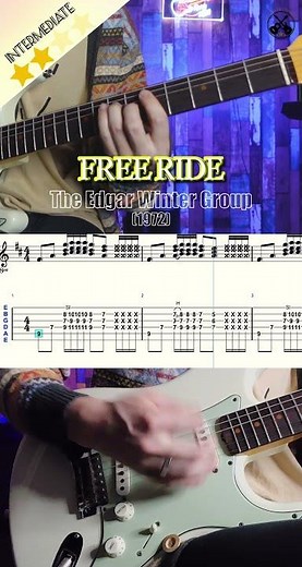 Free Ride -The Edgar Winter Group- guitar riff(+TAB) ‪@luka_r_guitarist‬