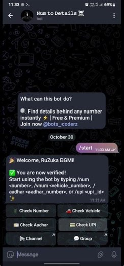 How To Use Free Number Osint Bot |Telegram Bot | UPI INFO | bots_coderz|