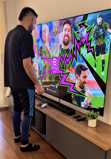 Playing eFootball on an 83” OLED TV Feels Unreal 🔥 #efootball #ps5 #gaming #gamingsetup