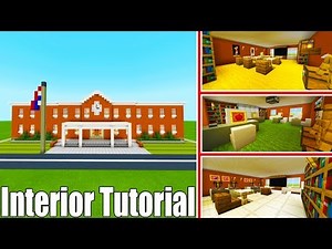 Minecraft Tutorial: How To Make A School Part 2 Interior "2019 City Tutorial"