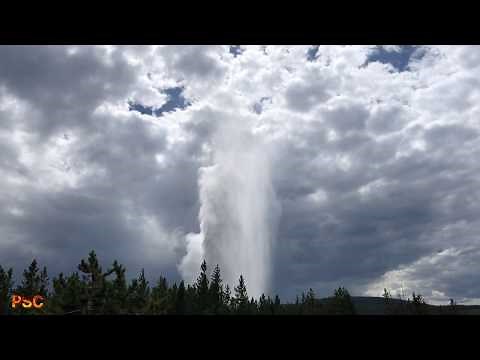Biggest and most impressive eruption in Yellowstone | Steamboat geyser