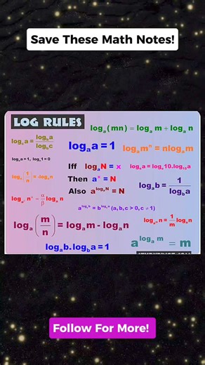 42K views · 333 reactions | Important Log Rules that you need to know! | Math Tricks Tutorial | Facebook