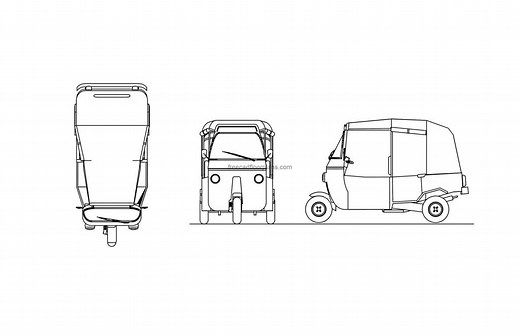 Tricycle - Free CAD Drawings