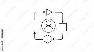 the brain. the idea. light bulb. This is a task. purpose. icon. vector. colored. plan. to come up with. teamwork. strategy. Stock Video