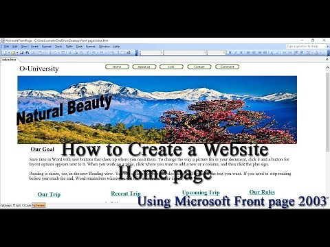 How To design website with Microsoft Front Page 2003