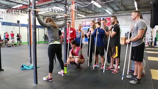 "What she can do as she squats, she can press against it and feel what's happening on the shoulder ... you can slowly improve where those feet go." —Cherie Chan, CrossFit Level 1 Seminar Staff member | CrossFit