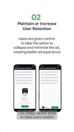Benefits of collapsible banner ads