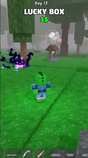 Lucky box $1 vs $100 #roblox #99nightintheforest