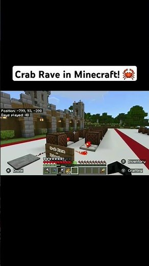 I made Crab Rave with Noteblocks in Minecraft!