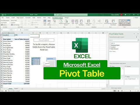 How to Create a Pivot Table in Microsoft Excel | Excel Pivot Table Tutorial