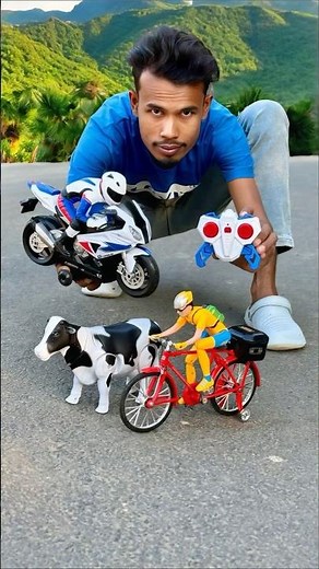 Electronic Red Cycle and Remote Control Bike