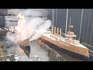 Cardboard Ship On Fire And Sinking: Cruiser Desaix Versus Cruiser Devonshire