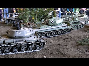 WW2 Tank Battle Wehrmacht vs Red Army / Big RC Tanks Panzer IV Panther Tiger T-34 KV-1 M4 Sherman