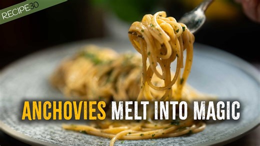 I made anchovy lemon spaghetti in minutes 🍝