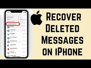 How to Recover Deleted Text Messages on iPhone