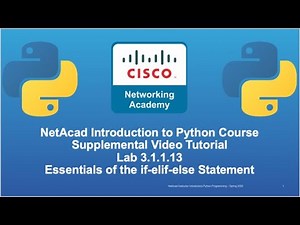 Cisco NetAcad Introduction to Python Course - Supplemental Lab Tutorial & Solution Set: Lab 3.1.1.13