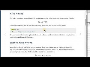 Time Series Forecasting: 4. Naive method for time series forecasting