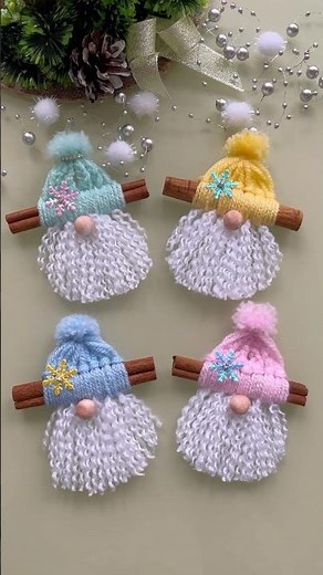 1-Minute Gnome DIY — Easy Christmas Ornament ✨ Гномики за 1 минуту — новогодний DIY 🎄