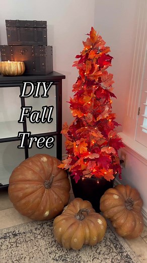 DIY Fall Tree Decorating Ideas with Tomato Cage - Easy and Cozy Autumn Decor