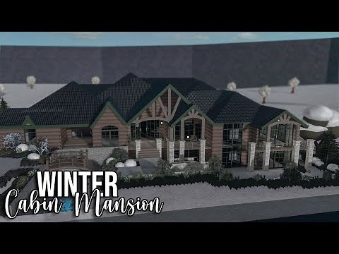 ROBLOX | Bloxburg Winter Vacation Cabin Mansion Speedbuild | Tutorial | EXTERIOR ONLY | Ellvoi