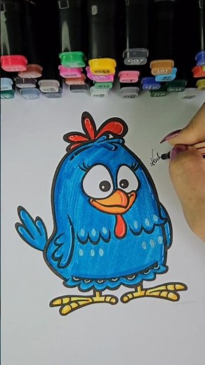 Colorindo a Galinha Pintadinha, personagem de Desenho Animado.