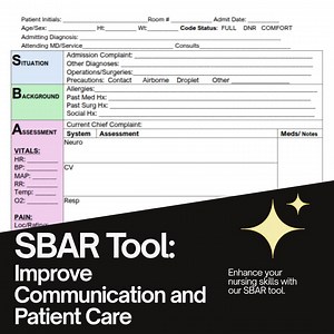 Simple SBAR Tool for Nursing Students and Healthcare Professionals - Etsy