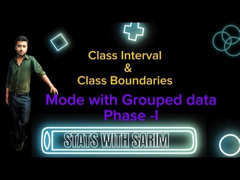 Mode With Grouped data Phase -I | Class Interval & Boundaries| | freely stats | STATify
