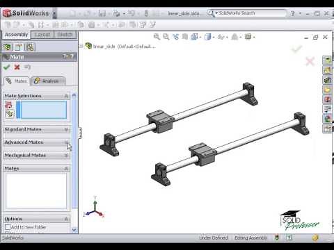 5 Advanced Mate Types 04 Linear Coupler Mate solidworks