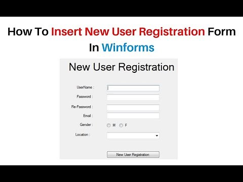 Winforms User Registration Sign Up Windows Application Form C#4.6