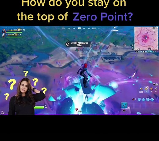 I’ve tried it a few times but since I never can get to stay up there I just shoot em after 😂 #fodanites #fyp #fortnite #zeropoint