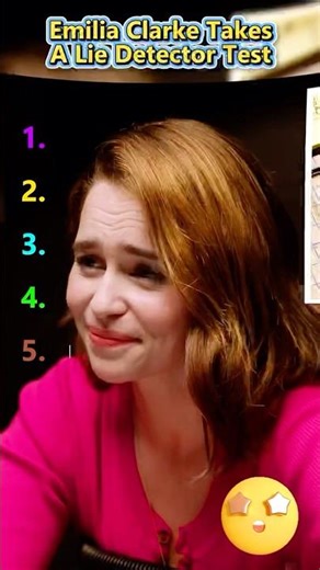 Emilia Clarke Takes A Lie Detector Test #liedetector #ranking #ryanreynolds